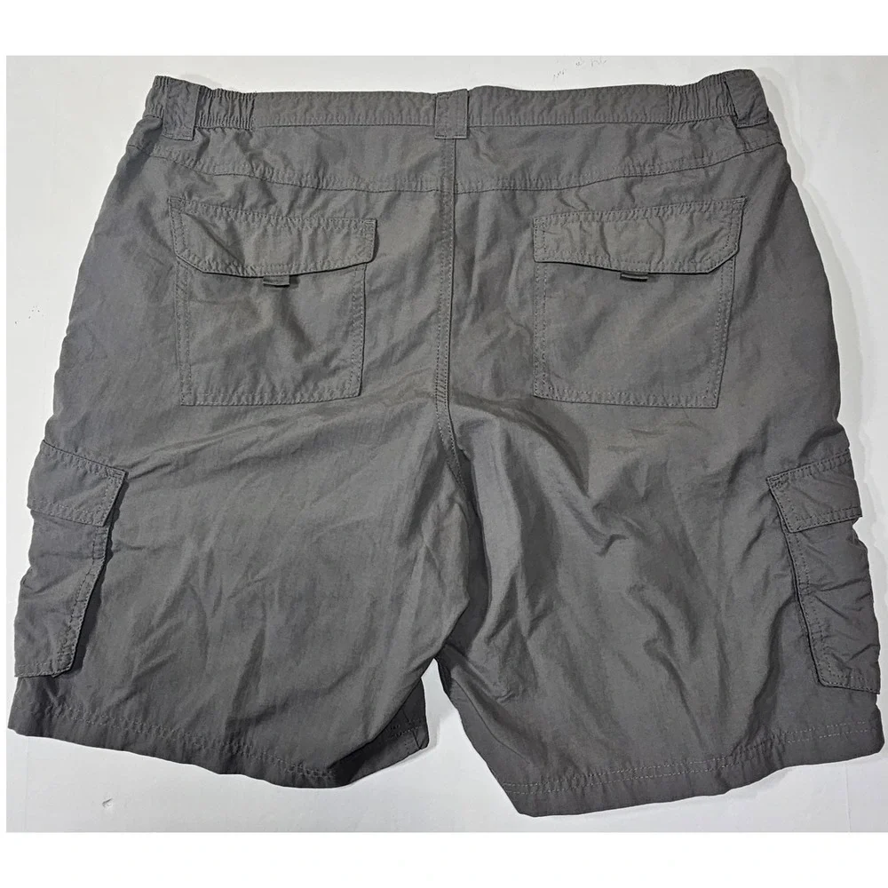 LL Bean Gray Nylon Ripstop Cargo‎ Shorts Men's XL Hiking Outdoor Utility